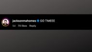 Jackson Mahomes IG COMMENT